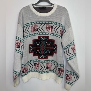 Vintage men's Sears southwestern aztec print sweater